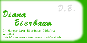 diana bierbaum business card